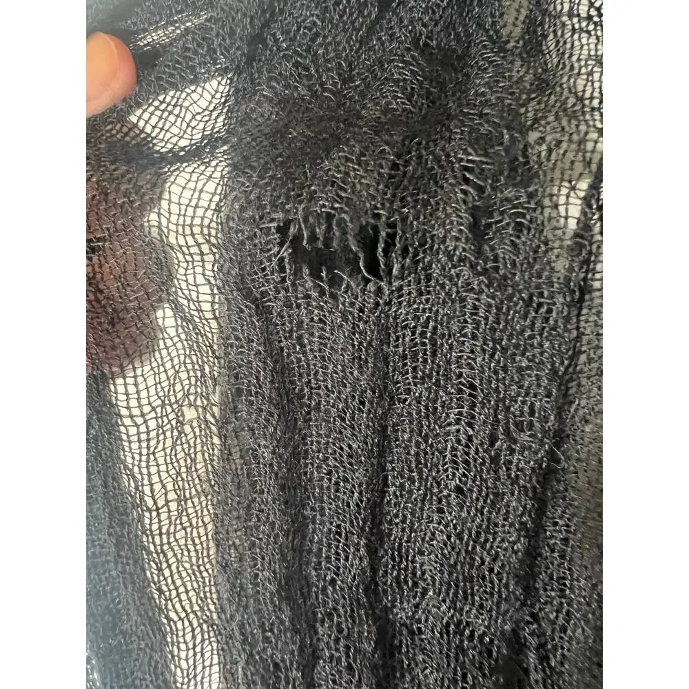Black and Silver Metallic Scarf